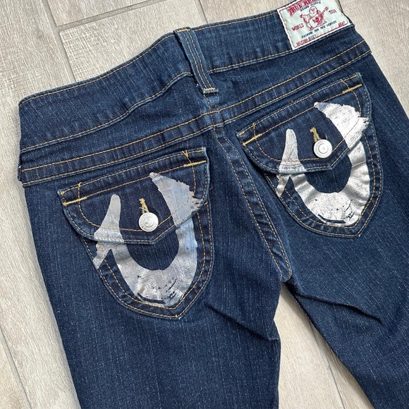 (New) True Religion World Tour Jeans Women's Dark Wash Skinny Denim Size 29 NWOT - Picture 2 of 16